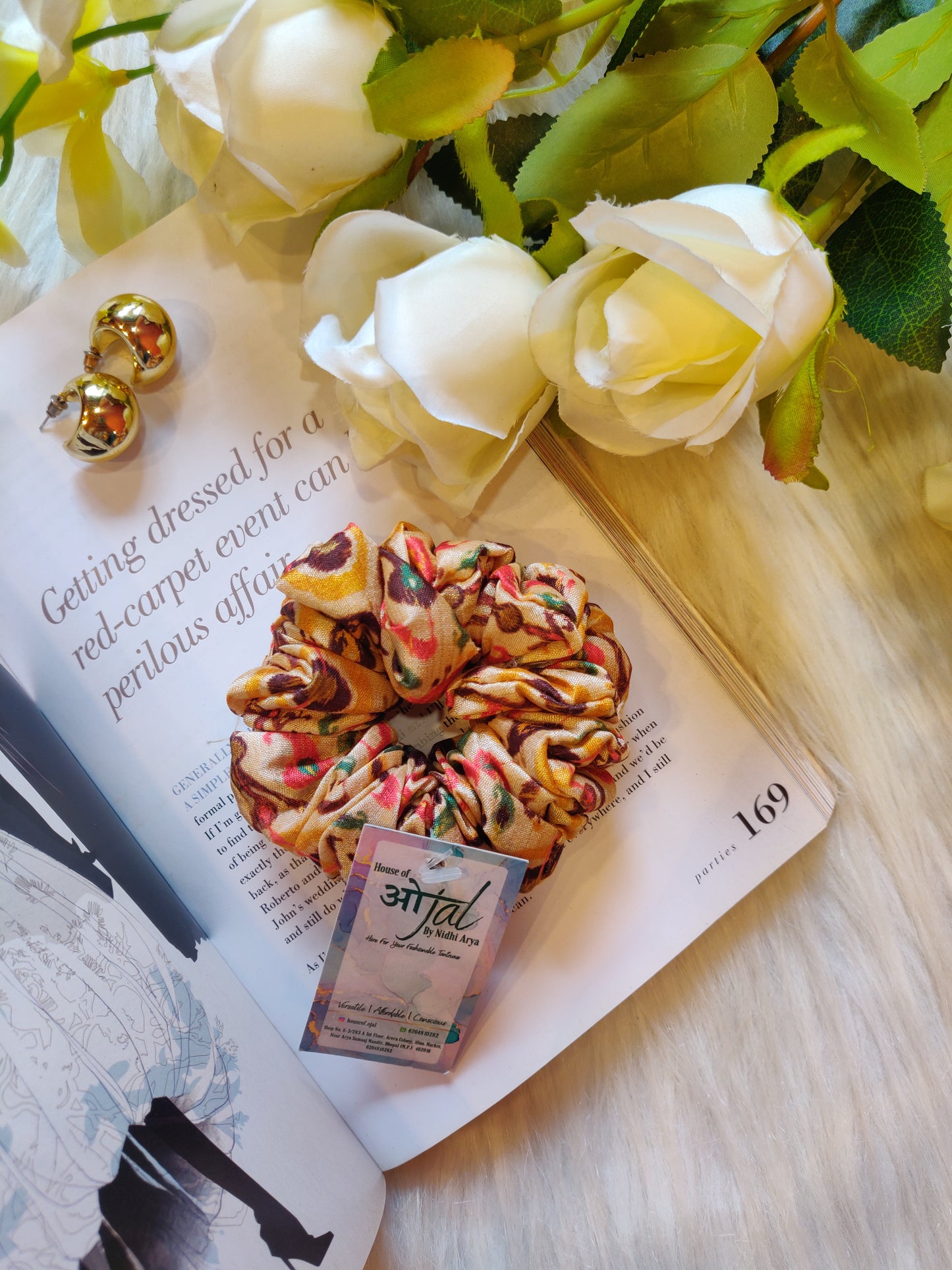 Boho Printed Scrunchie
