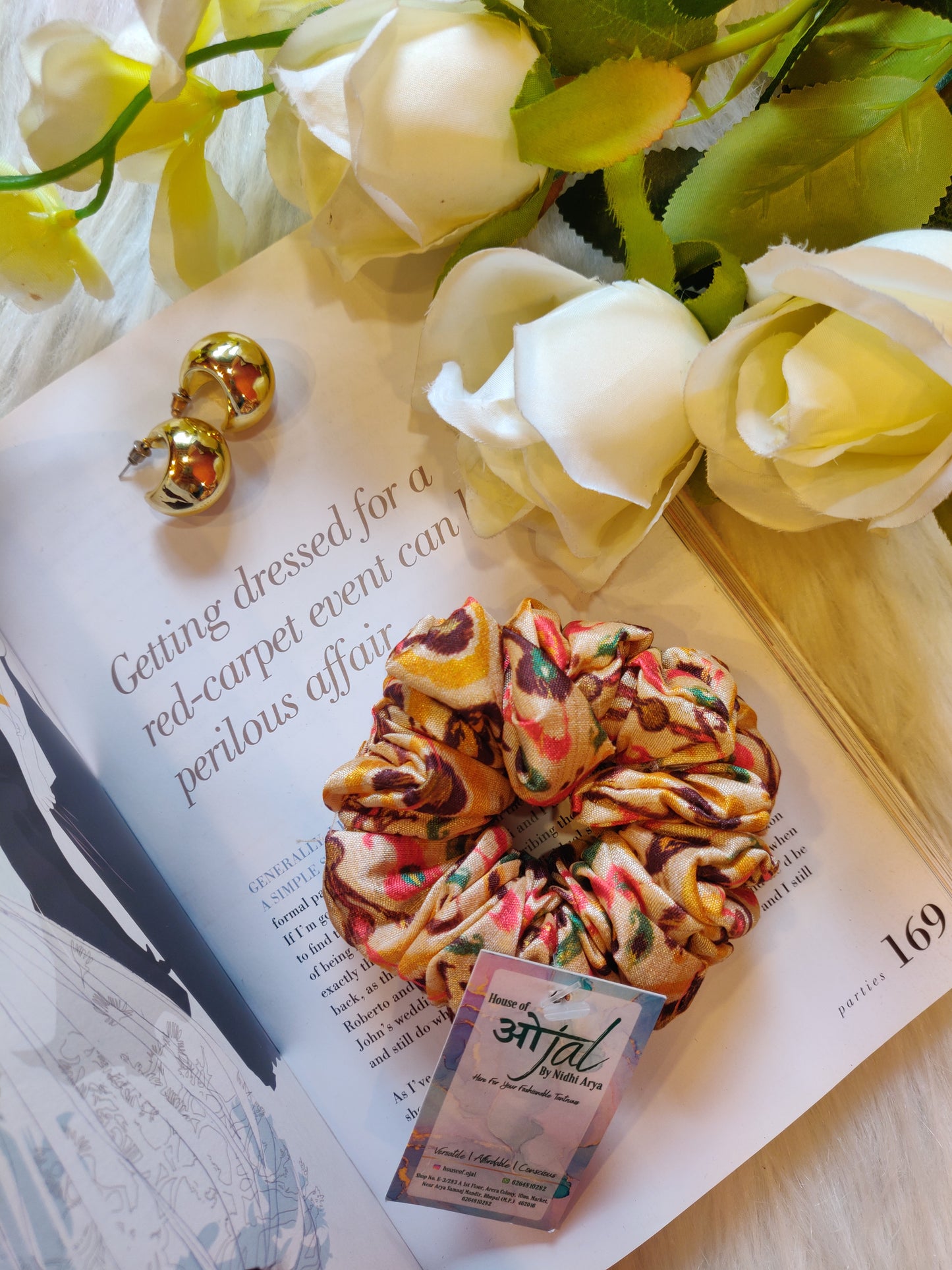 Boho Printed Scrunchie