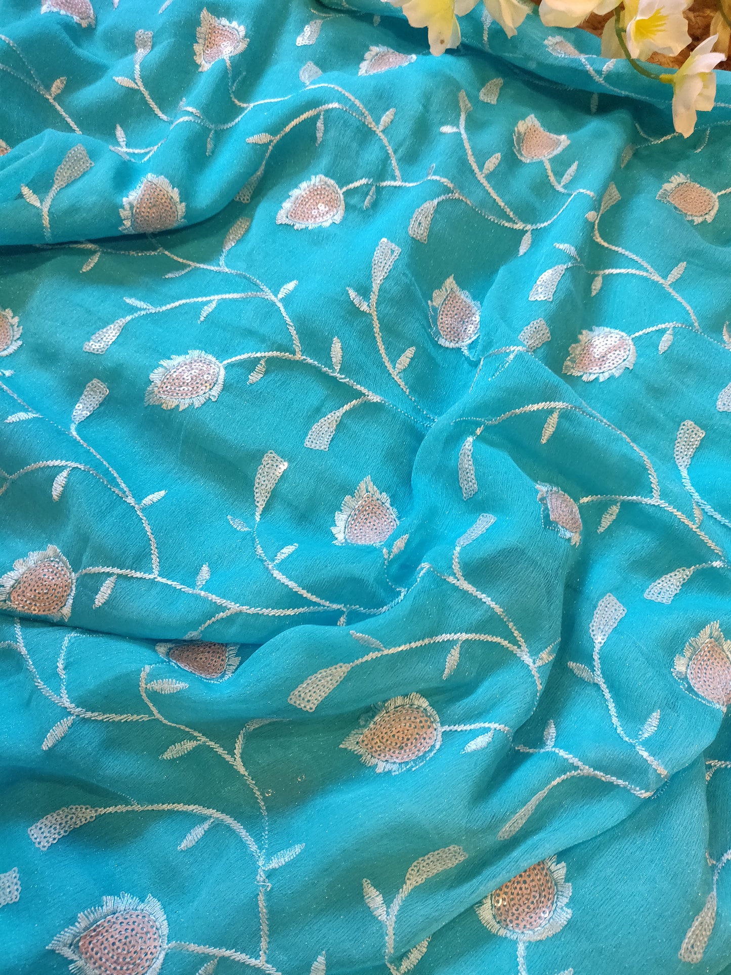 Shimmer Chiffon Saree