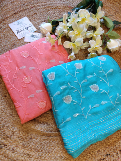 Shimmer Chiffon Saree