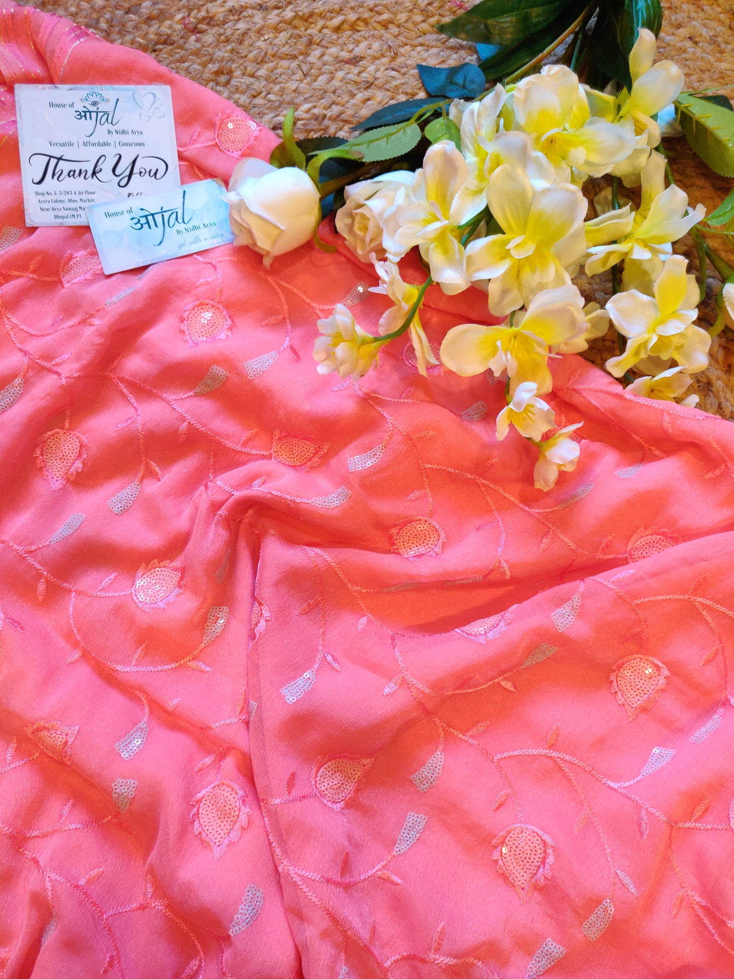 Shimmer Chiffon Saree