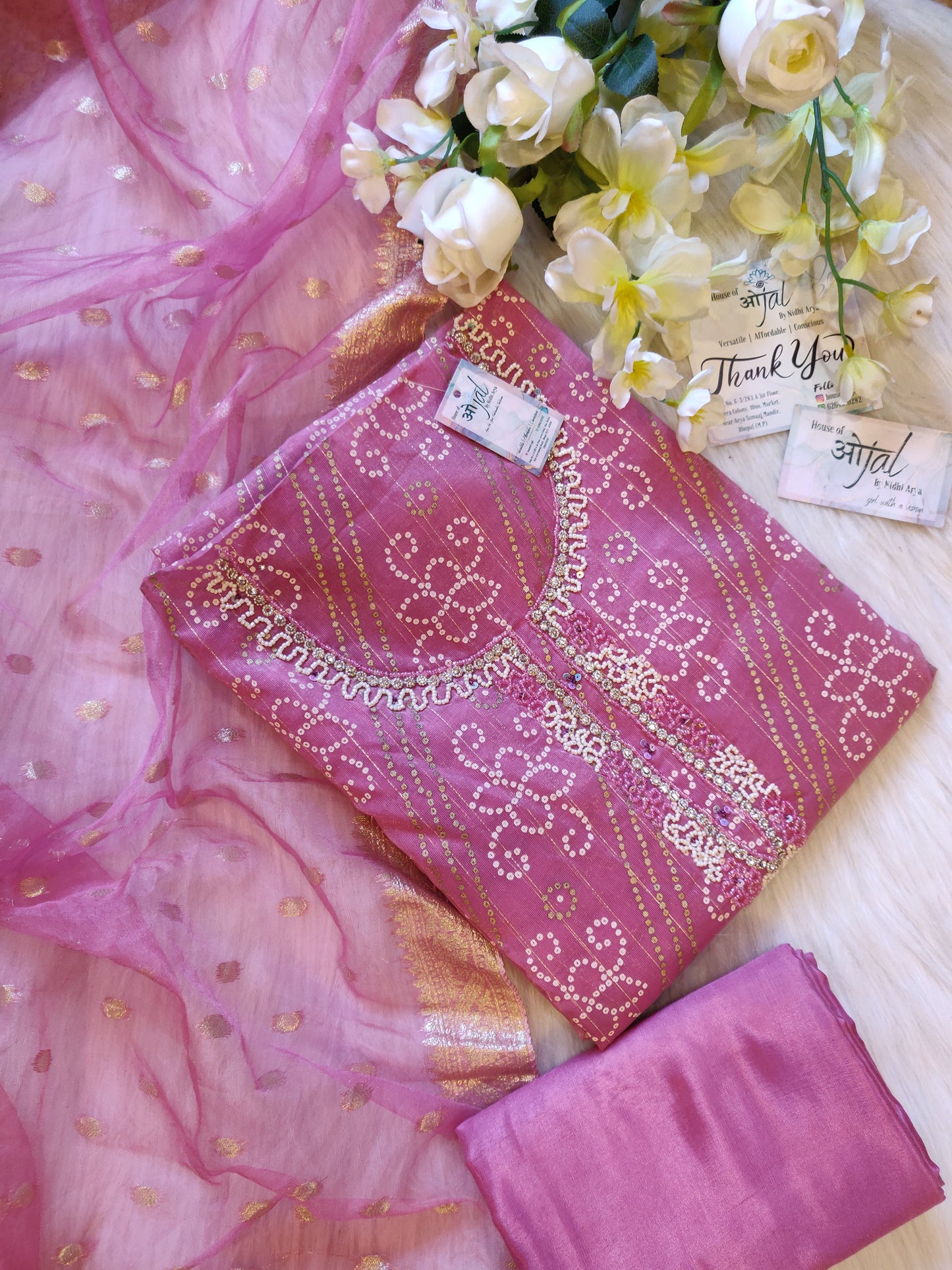 Bandhej UnStitched Suit