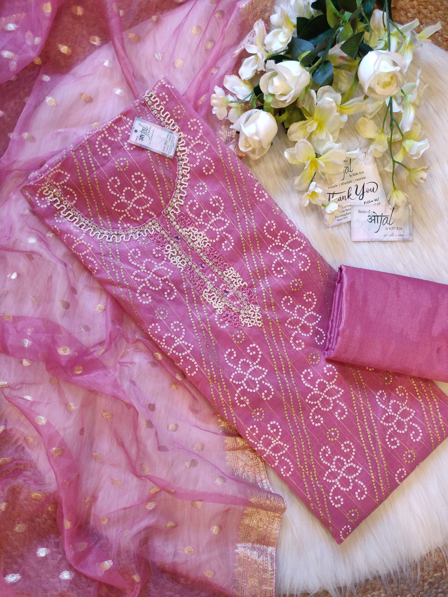 Bandhej UnStitched Suit