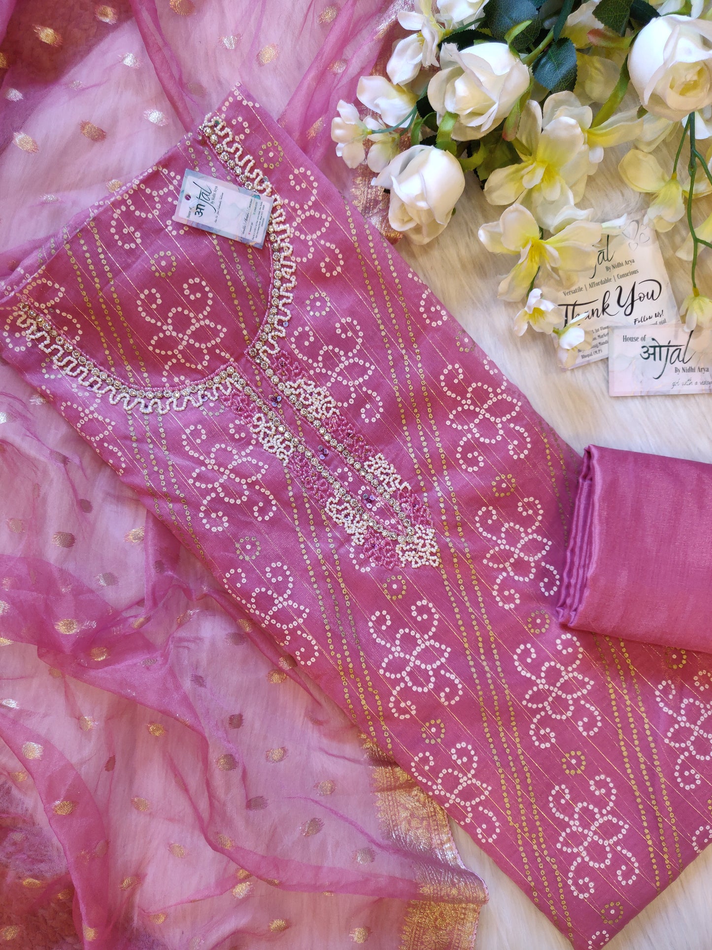 Bandhej UnStitched Suit