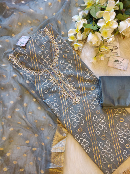 Bandhej UnStitched Suit
