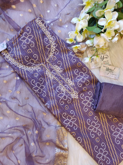 Bandhej UnStitched Suit
